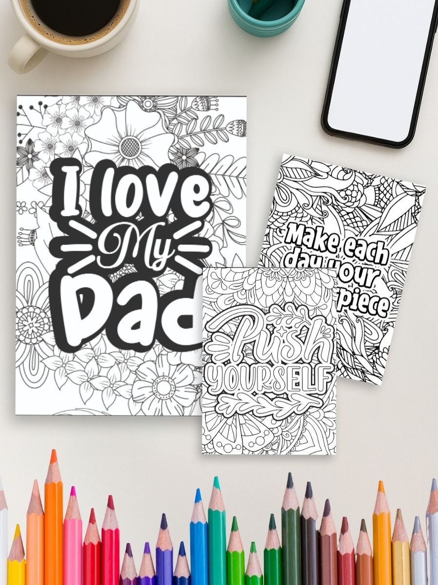 Motivational Magic – 1325 Quote Coloring Page Mega Bundle gallery image 2