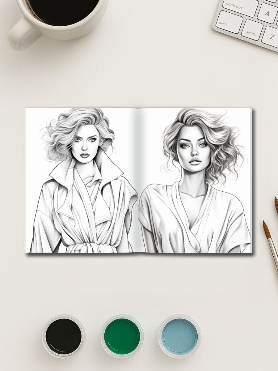Fashion Vibes – 1357 Girl Power Coloring Pages gallery image 1