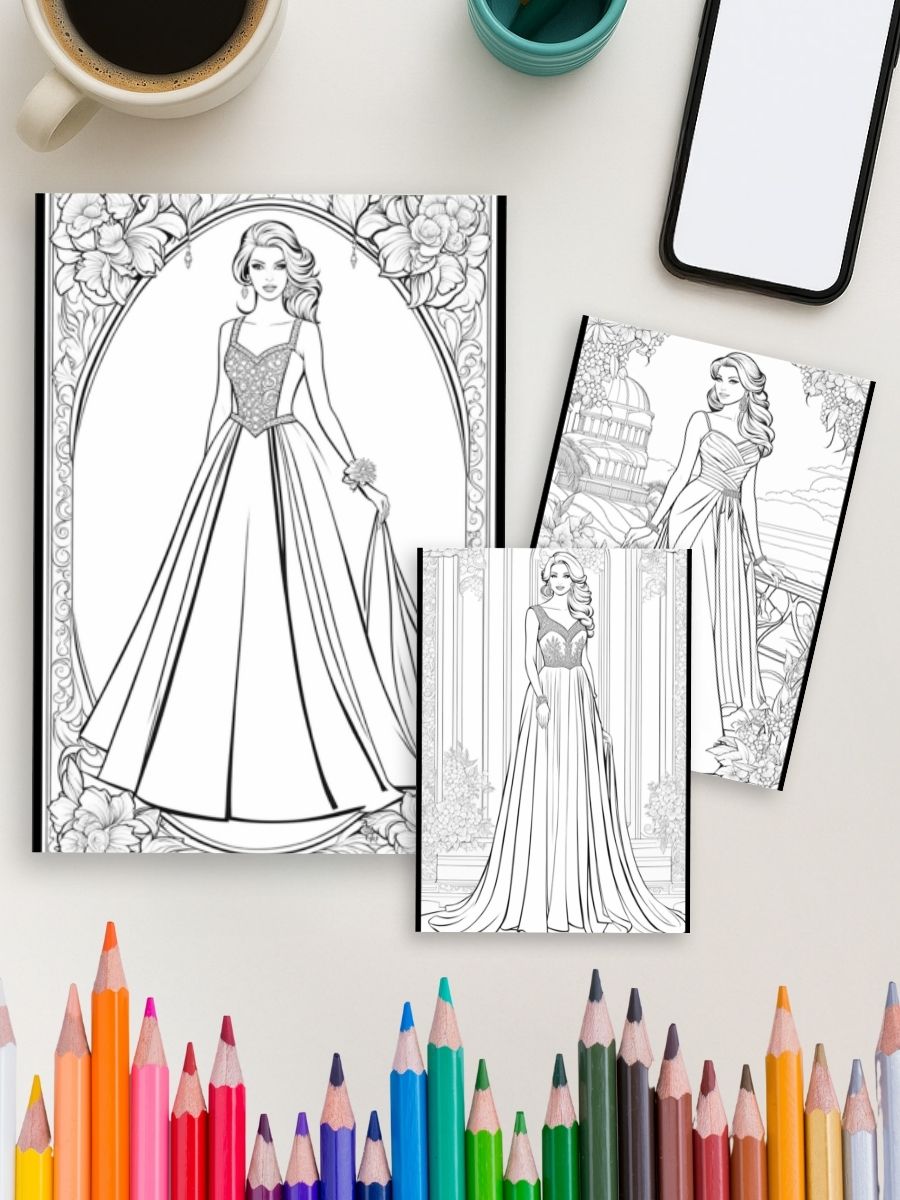 Fashion Vibes – 1357 Girl Power Coloring Pages gallery image 2