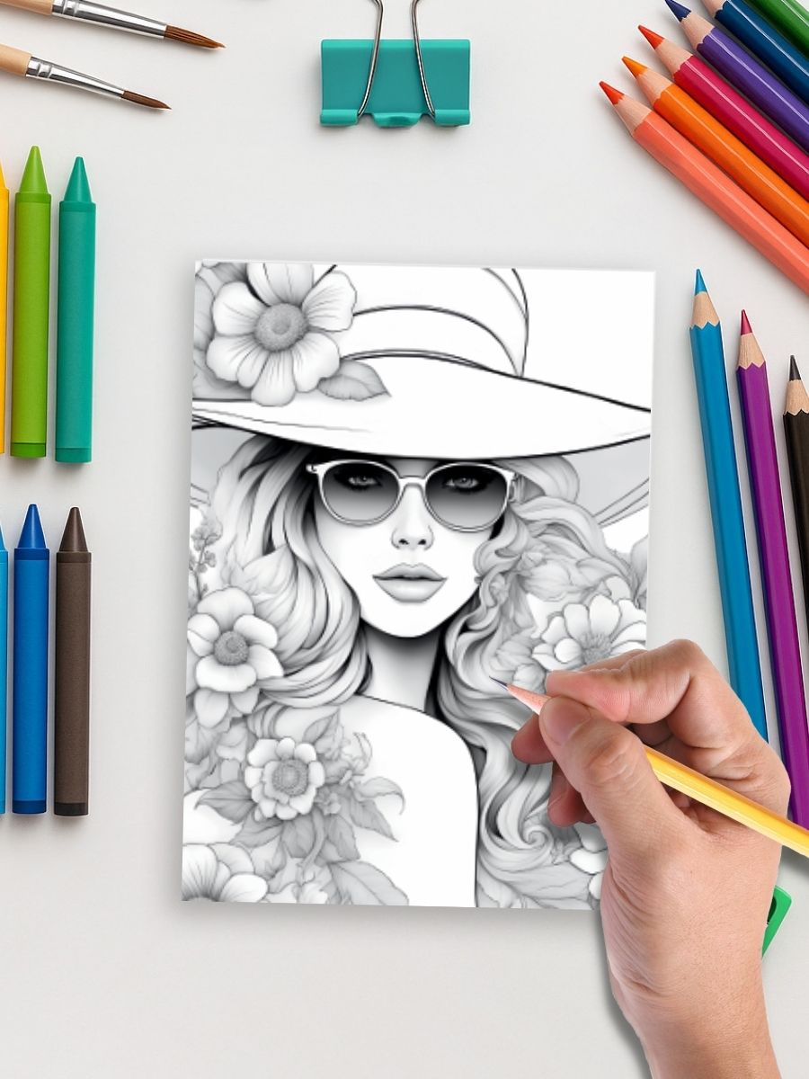 Fashion Vibes – 1357 Girl Power Coloring Pages gallery image 3