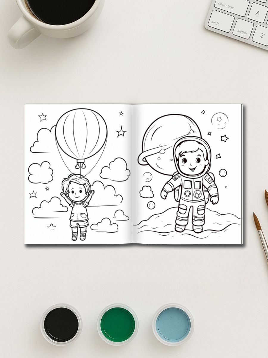 Cosmic Adventures – 155 Space Coloring Pages gallery image 3