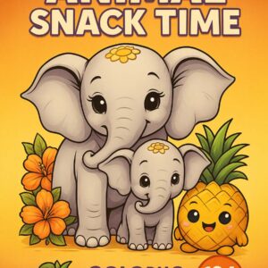 Animal & Snack Time – 184 Animals & Fruits Coloring Pages for Kids