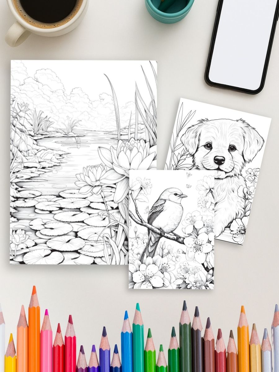 Springtime Wonders – 50 Joyful Coloring Pages gallery image 2