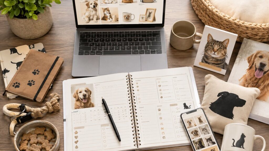 digital pet planner business — Little Paw Planet business article