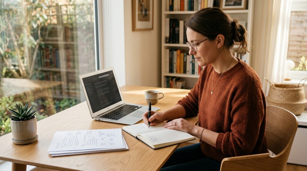 Author using AI as part of a structured book creation workflow